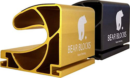 Pushup Bars - Safe Push Up Bars - Strength training Pushup Stands Perfect for Home Gym & Traveling Fitness - Lightweight, Non-Slip Bodyweight Training Workouts Blocks - color: Gold