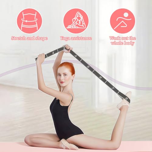 UncleS Elastic Tension Band Exercise Pull Rope Stretch Rope 8 Segment Pilates Stretching Band Female Resistance Training Equipment Fitness Exercise Resistance With Number - color: C