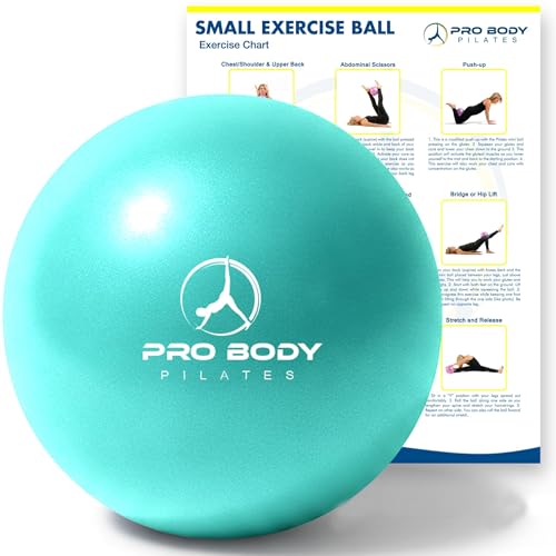 ProBody Pilates Ball Small — 9 Inch Small Yoga Ball - color: Turquoise