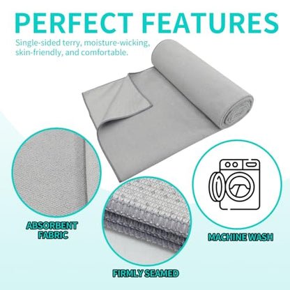 2 Pack Yoga Mat Towels with Grip Dot,Anti-Slip Hot Yoga Towel,Absorbent Microfiber Sweat Mat Cover Towel,Bikram Pilates Fitness