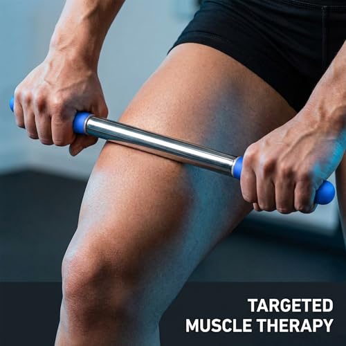 17.5”Muscle Roller Massage Roller Stick for Myofascial Release - color: Blue