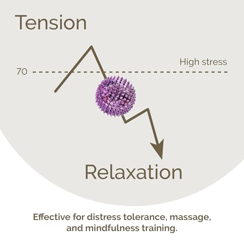 2X Spiky DBT Skill Balls | 2inch | Magnetic Stress Relief Balls | Spiky Massage Balls for Relaxation, Tension Release, Focus & Mobility (Black) (Purple, 2 inches) - color: Purple, size: 2 inches