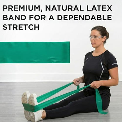 THERABAND Resistance Band, 50-Yard Roll, Latex Elastic Band for Exercise, Stretching, Physical Therapy, Yoga, Pilates, Home Workouts, Cut-to-Length, Color-Coded Levels - color: Green | Heavy