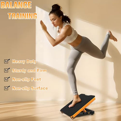 Metal Slant Board Calf Stretcher for Squat, Incline Balance Board - color: Yellow