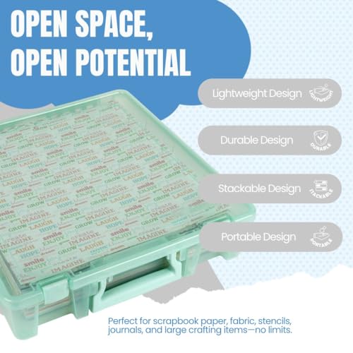 ArtBin 6955RJ Super Satchel 1-Compartment Box, Art & Craft Organizer, 1-Pack, Translucent Mint - color: Mint