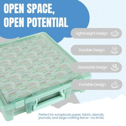 ArtBin 6955RJ Super Satchel 1-Compartment Box, Art & Craft Organizer, 1-Pack, Translucent Mint - color: Mint