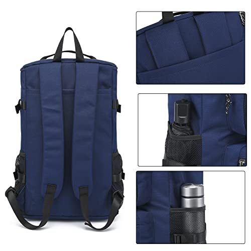 Kalesi Gym Duffle Bag Backpack 4-Way Waterproof with Shoes Compartment for travel Sport Hiking laptop - color: Dark Blue