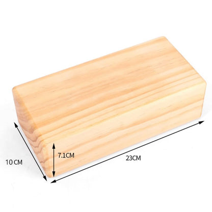 Toddmomy Solid Wood Yoga Block, High Density Wooden Brick with Round Edges & Non-Slip Surface, Yoga Prop for Restorative Fitness, Stretching, Pilates and Meditation, 9" x 4.4" x 2.8"