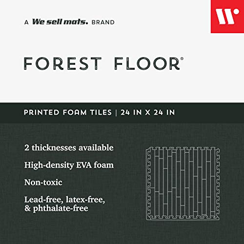 Forest Floor 3/8 Inch Thick Printed Foam Tiles, Premium Wood Grain Interlocking Foam Floor Mats, Anti-Fatigue Flooring – Stylish Flooring Solution - color: Mahogany, style: 100 Sq Ft
