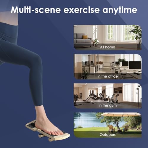 Balance Board for Foot Ankle Rehab, Physical Therapy Board for Plantar Fasciitis Ankle Sprain Achilles Pain, Single Leg Balance Trainer for Home Use with Exercise Guide