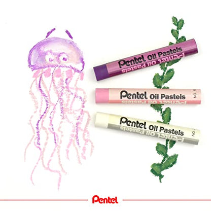 Pentel Arts Oil Pastels Class Pack Brilliant Fade Resistant Colours Long Lasting 36 (Packs of 12 Colour) - size: 1 Count (Pack of 36)