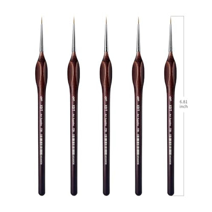 XDT#729 Artist Micro Detail Paint Brush, Small Detail Painting Brushes 5 Piece #00000 Set，Acrylic Watercolor Oil, Fine Detailing Painting, Art, Scale Models - size: 5Pc Pack #5/0