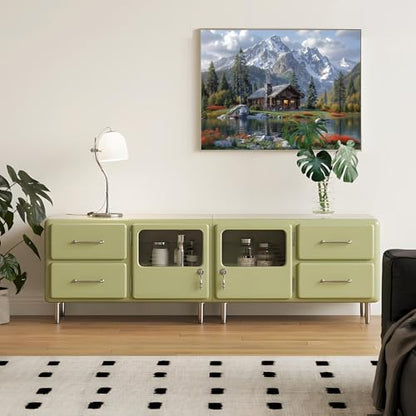 Shouruihua Diamond Painting Kits for Adults, Mountain Scene Diamond Art Kit | Mountains Water, Cabin, Forest, Landscape, Gem Art, Diamond Dotz Kits, Diamond Dots, Wall Art, Full Round Drill, 15.7x11.8in - color: Natural Scenery