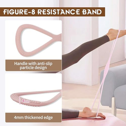 Wavar Pilates Essentials Kit for Women, 13.5" Magic Circle Fitness Set | with mini ball & resistance bands, for beginner home workouts, including exercise guide - color: Cream
