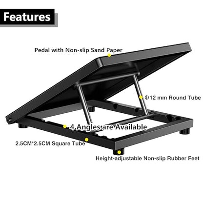 Professional Steel Slant Board Calf Stretcher Adjustable Balance Board with Non-Slip Surface for Ankle and Foot Stretching