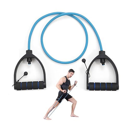 Resistance Bands with Handles, Exercise Bands - Perfect Stretch Rope for Home Workouts, Ideal for Fitness Enthusiasts & Home Gym - color: Blue 2.0