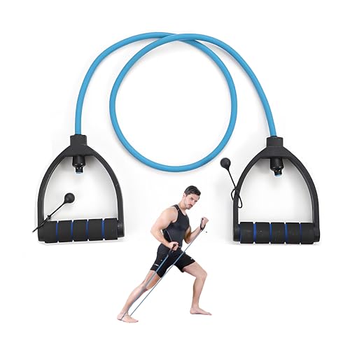 Resistance Bands with Handles, Exercise Bands - Perfect Stretch Rope for Home Workouts, Ideal for Fitness Enthusiasts & Home Gym - color: Blue 2.0