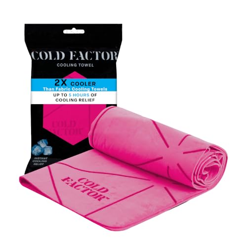 COLD FACTOR Instant PVA Cooling Towels, Cooling Neck Wraps, Pink, 1 Pack - color: Pink