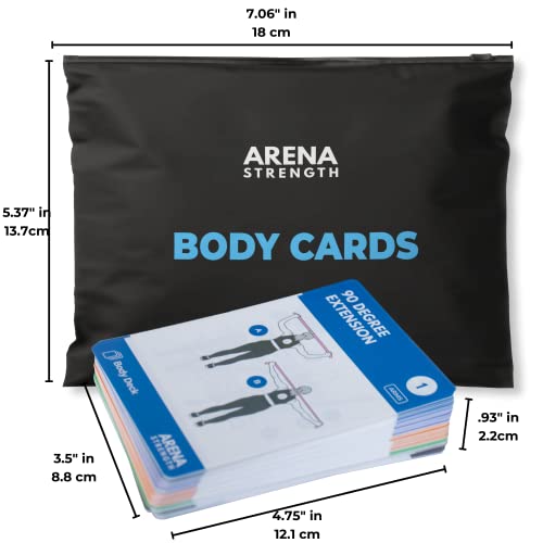 Arena Strength Workout Cards - Instructional Fitness Deck for Booty Band Workouts, Beginner Fitness Guide for Resistance Band Training Exercises at Home. Includes Workout Routines. - style: Total Body