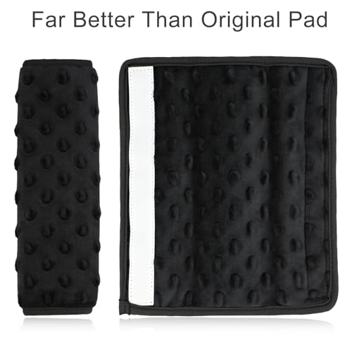 2Pcs Arm Sling Padding for Neck Arm Sling Strap Cushion Neck Pad Cushions Shoulder Brace Carry Strap Pads Elbow Wrist Injury Support Strap Padded Women Men Minky Dot Black - color: Minky Dot Black-2pcs