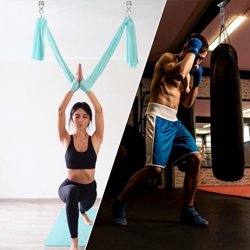 2 Packs Swing Hanger 304 Stainless Steel 1763lbs Capacity Heavy Duty Swing Hardware Set Ceiling Mount Swivel Swing Hook for Hammock Chair, Swing Hanger, Punching Bag,Yoga Outdoor and Indoor