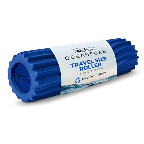 Oceanfoam x 4ocean Roller (Royal Blue) – Limited Edition Muscle Roller for Back Pain & Yoga - High Density Foam for Physical Therapy - Textured for Deep Tissue Massage