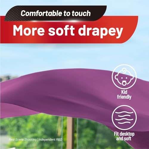 Plastic Table Cover Roll, 310 Ft X 54 In Plastic Table Cloth Disposable | Purple Plastic Tablecloth Roll with Cutter PEVA Disposable Tablecloth for Birthday, Graduation Party, Bridal Shower, Wedding - color: Purple, size: 3720" x 54" (Rectangular)