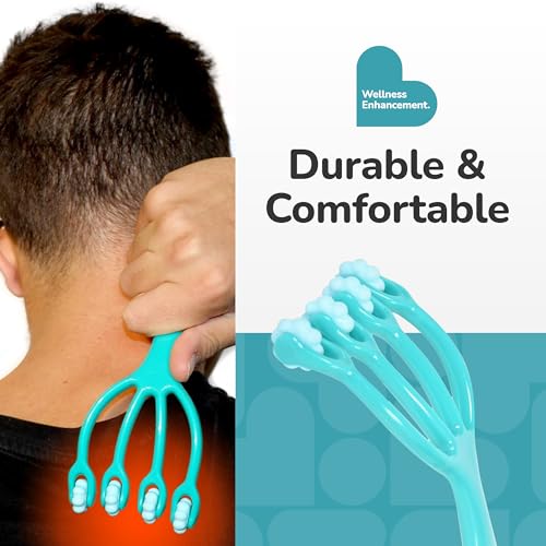 BioSwiss Claw Massage Roller, Handheld Muscle Massager with 5 Rotating Heads for Back, Legs, and Shoulder - style: Roller Claw