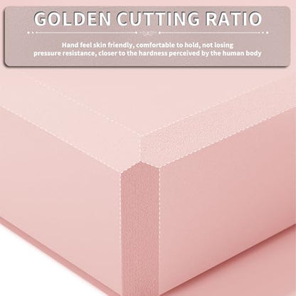 Yoga Blocks 2 Pcs, 9"x6"x3" Yoga Brick Foam Blocks EVA Foam Block Yoga Props Accessories for Yoga Pilates Stretching and Meditation - color: Light Pink