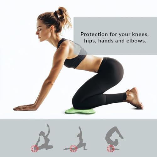 2-Pack Yoga Knee Pad Cushion - Extra Thick Foam Pads for Knees, Elbows, Wrists, Hands, and Head Cushioned Knee Pad for Yoga Non-Slip Yoga Knee Pads Knee Support Pad for Yoga Yoga Knee Pad Set for Joint Comfort High-Density Yoga Knee Cushions