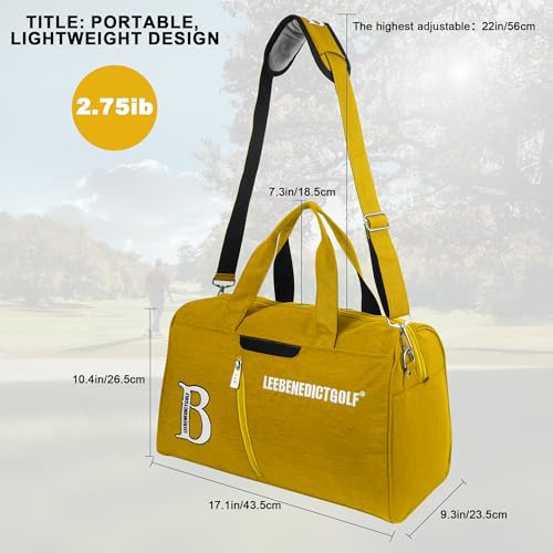 Golf Duffel Bag, Small Duffel Bag for Outdoors, Sports, Yoga, Gym, Swimming and Weekend Getaways, Travel Tote Bag for Waterproof Lightweight Carry-On Workout
