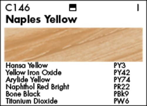 GRUMBACHER Academy Acrylic Paint, 75ml/2.5 Ounce Plastic Tube, Naples Yellow (C146P) - color: Naples Yellow, size: 2.5 Ounce (Pack of 1)