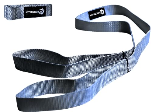 Myosource Kinetic Bands Cheerleading Flexibility Stunt Strap - Improve Stretching and Stunts for Cheer Dance Gymnastics & Physical Therapy – Stocking Stuffers Present for Kids Girls Adults - 12 Colors - color: Silver