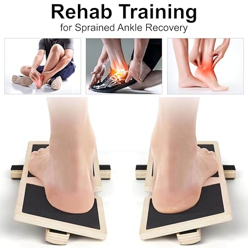 Ankle Balance Board for Physical Therapy & Recovery – Foot & Ankle Strengthener with Non Slip Surface, Single Leg Trainer for Sprains, Plantar Fasciitis, Mobility & Stability Training – Rehab & Workout Equipment