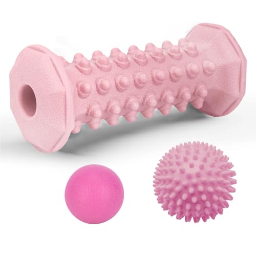 Pink Foot Massager Roller Set for Plantar Fasciitis, Arch&Heel Pain Relief - color: Pink Combination