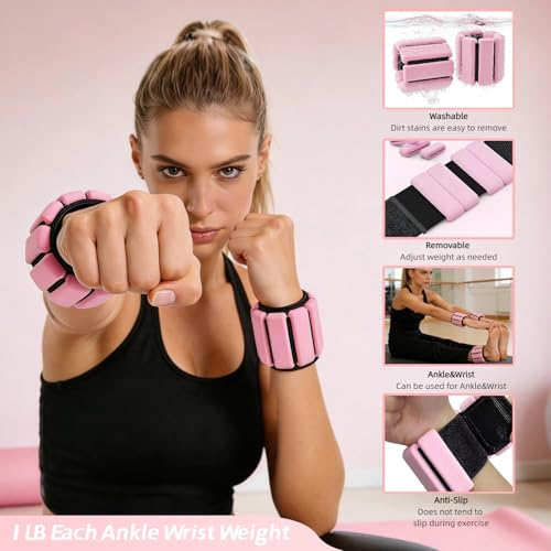 Pilates Equipment Kit for Home Workout,Pilates Ring and Ball Set,Pilates Essentials Accessories Kit for Women with Core Sliders,Adjustable Ankle Wrist Weight,Exercise Resistant Bands