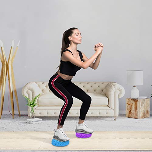 Yes4All Hedgehog Balance Pods for Exercise, Core Body Balancing, Balance Pods for Youth & Adults with Hand Pump - Set of 5 - style: C. Rocky - 6pcs