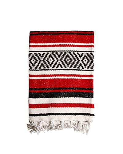 $averPak BodyForge Authentic Mexican Falsa Yoga Blanket (Red/Black/White) - color: Red/Black/White