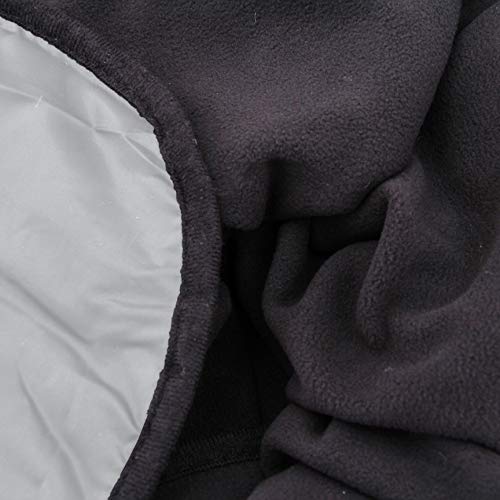 Threadart Waterproof Blanket Outdoor Stadium Blanket | Black/Grey - color: Black/Grey