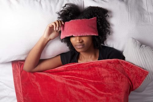 DreamTime Dreamtime Eye Pillow with Rose, Natural Herbal Mask for Relaxation, Create A Spa Experience at Home - color: Red