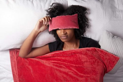 DreamTime Dreamtime Eye Pillow with Rose, Natural Herbal Mask for Relaxation, Create A Spa Experience at Home - color: Red