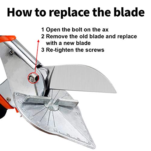 Miter Shears Replacement Blade SK5 Steel Angle Shears, Multifunctional Angle Scissors, 3pcs Miter Trim Cutter Replacement Blade for HD3101 and HD3102 - size: HD-3101/HD-3102 - Replacement Blades Only