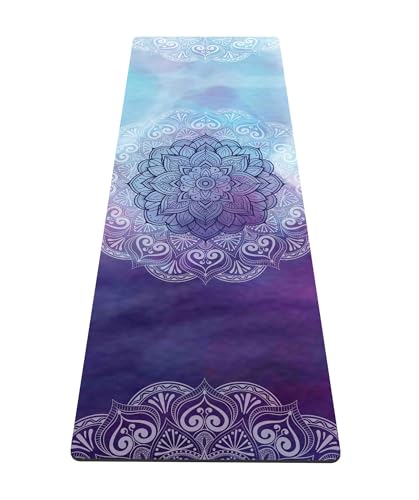 nuveti Yoga Mat Print Extra Thick TPE Non Slip Fitness Exercise Mat with Carrying Bag,72"x24" Extra Thick 6MM Exercise & Workout Mat for Yoga, Pilates Fitness and Floor Exercises - color: ManTuoLuo2