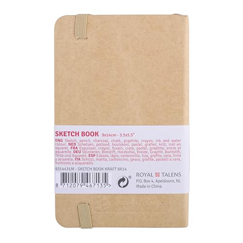 Talens Japan Talens Art Creation T9314-431M 452159 Art Creation Sketchbook, Drawing Notebook, 3.5 x 5.5 inches (9 x 14 cm), Kraft Paper - color: craft paper, size: 9×14cm