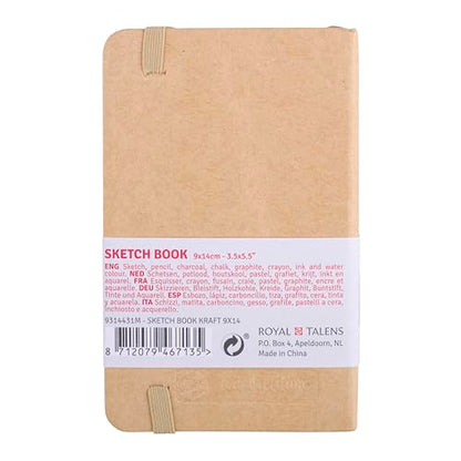 Talens Japan Talens Art Creation T9314-431M 452159 Art Creation Sketchbook, Drawing Notebook, 3.5 x 5.5 inches (9 x 14 cm), Kraft Paper - color: craft paper, size: 9×14cm