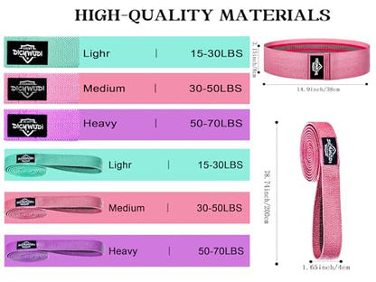 DICYWUDI Pilates Essentials Kit for Home Women, Pilates Equipment for Workouts, 6 Fabric Resistance Bands, 12 Inch Magic Circle Yoga Ring, Mini Exercise Ball, Great Exercise Equipment - color: 15pcs Pink set
