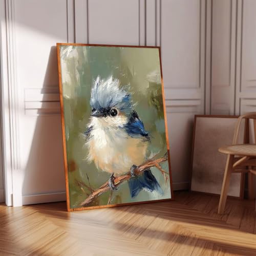 WUDWL Blue Bird Diamond Art Kits for Adult Diamond Painting Kits for Adults | Birds on Tree DIY Diamond Painting Kits 5D Diamond Dots Gem Art Crafts with Tools,Round Full Drill 12x16inch - color: DP04745
