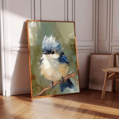 WUDWL Blue Bird Diamond Art Kits for Adult Diamond Painting Kits for Adults | Birds on Tree DIY Diamond Painting Kits 5D Diamond Dots Gem Art Crafts with Tools,Round Full Drill 12x16inch - color: DP04745