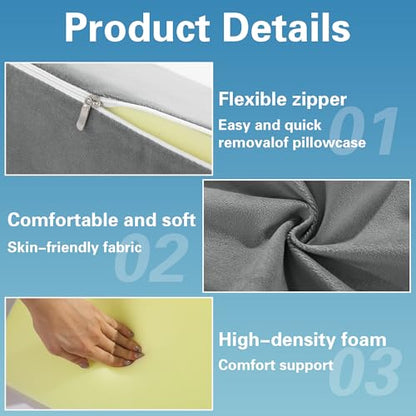BALAPET Small Wedge Pillow for Side Sleeping, Premium Foam Bed Pillow for Side Sleeping,Triangle Wedge Pillow for Leg Elevation,Yoga,Reduce Back Pain