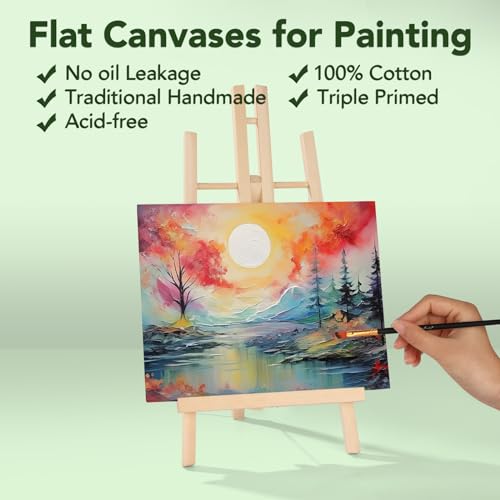 ESRICH Canvas Boards for Painting 32 Pack Art Supplies Paint Canvas 3x5, 4x6, 5x7, 8x10, 9x12, 11x14 Blank Large Canvases for Painting-Cotton Primed Canvas Panels for Acrylic, Oil, Gouache & Tempera. - size: 32 Packs Canvas Panel - 6 Sizes